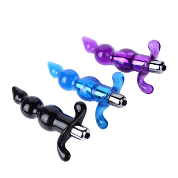 Jelly Beaded Anal Vibrators In Two Sizes / Silicone Anal Beads - EVE's SECRETS